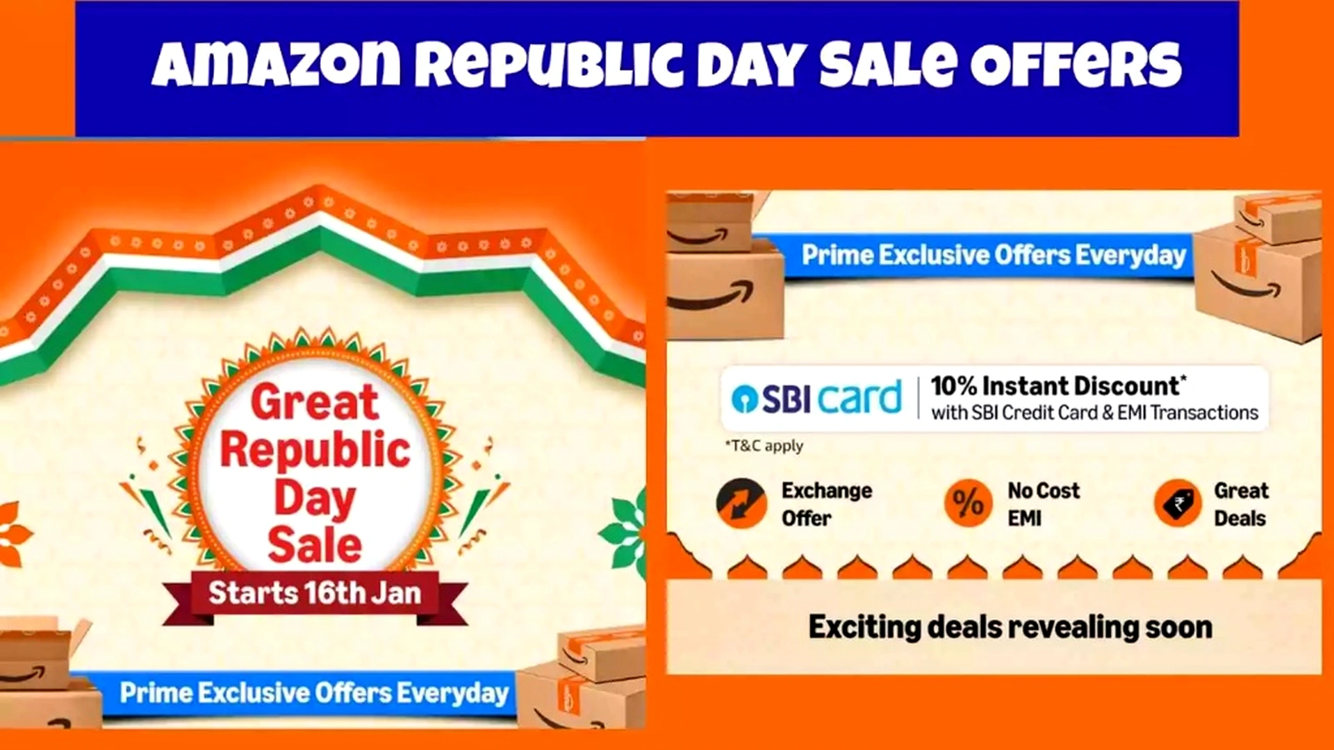 Amazon Great Republic Day Sale 2026 begins January 16 in India with bank offers and Prime deals