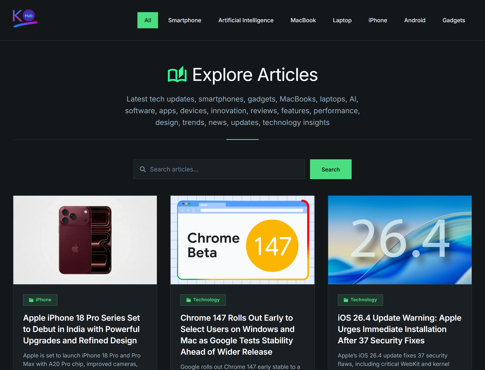 New Tech Articles Blog Launch with Open Contributions