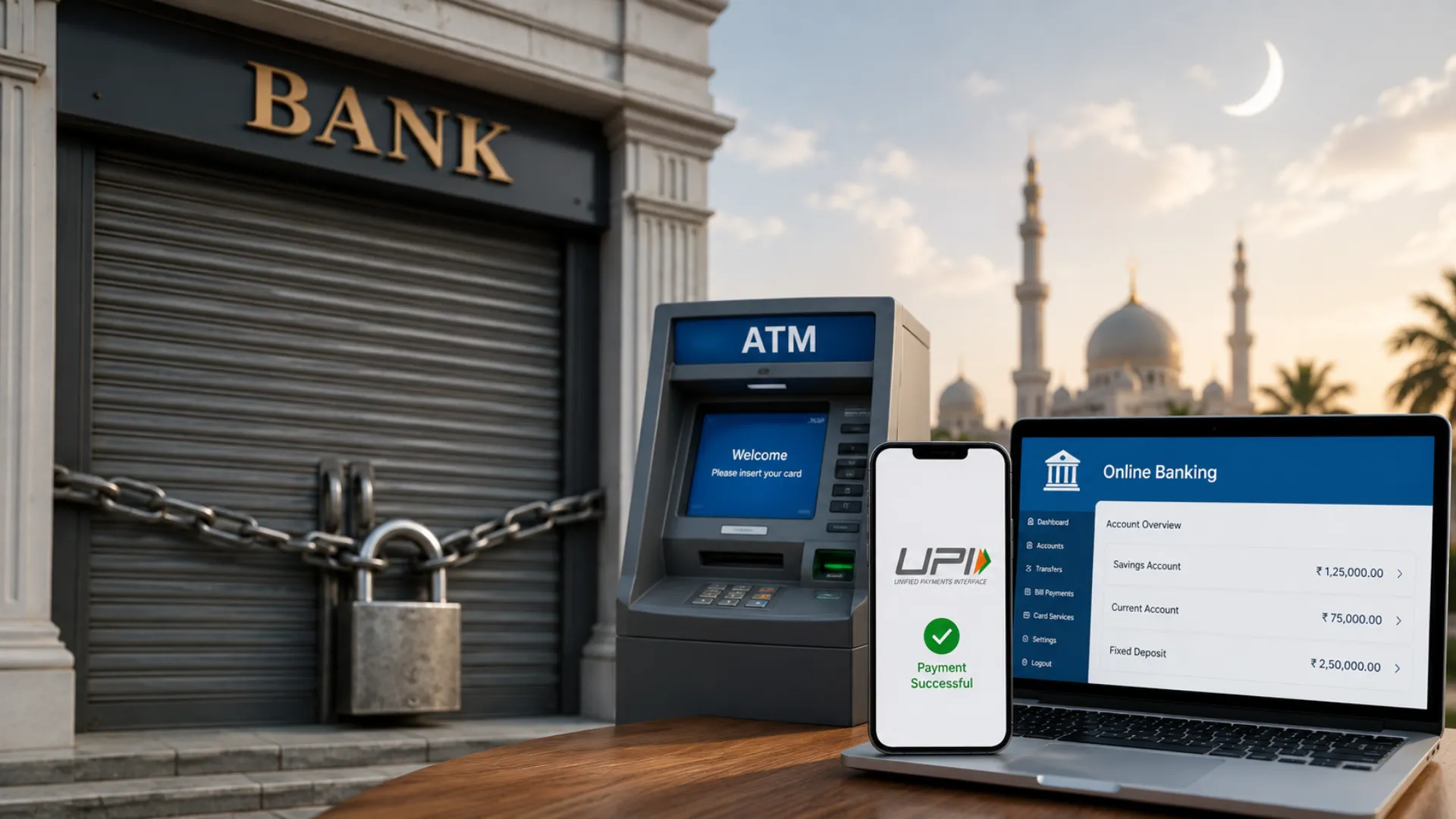 Bank holiday today May 28 for Bakri Eid 2026 — closed bank branch with state-wise list of banks shut and open across India for Id ul Zuha