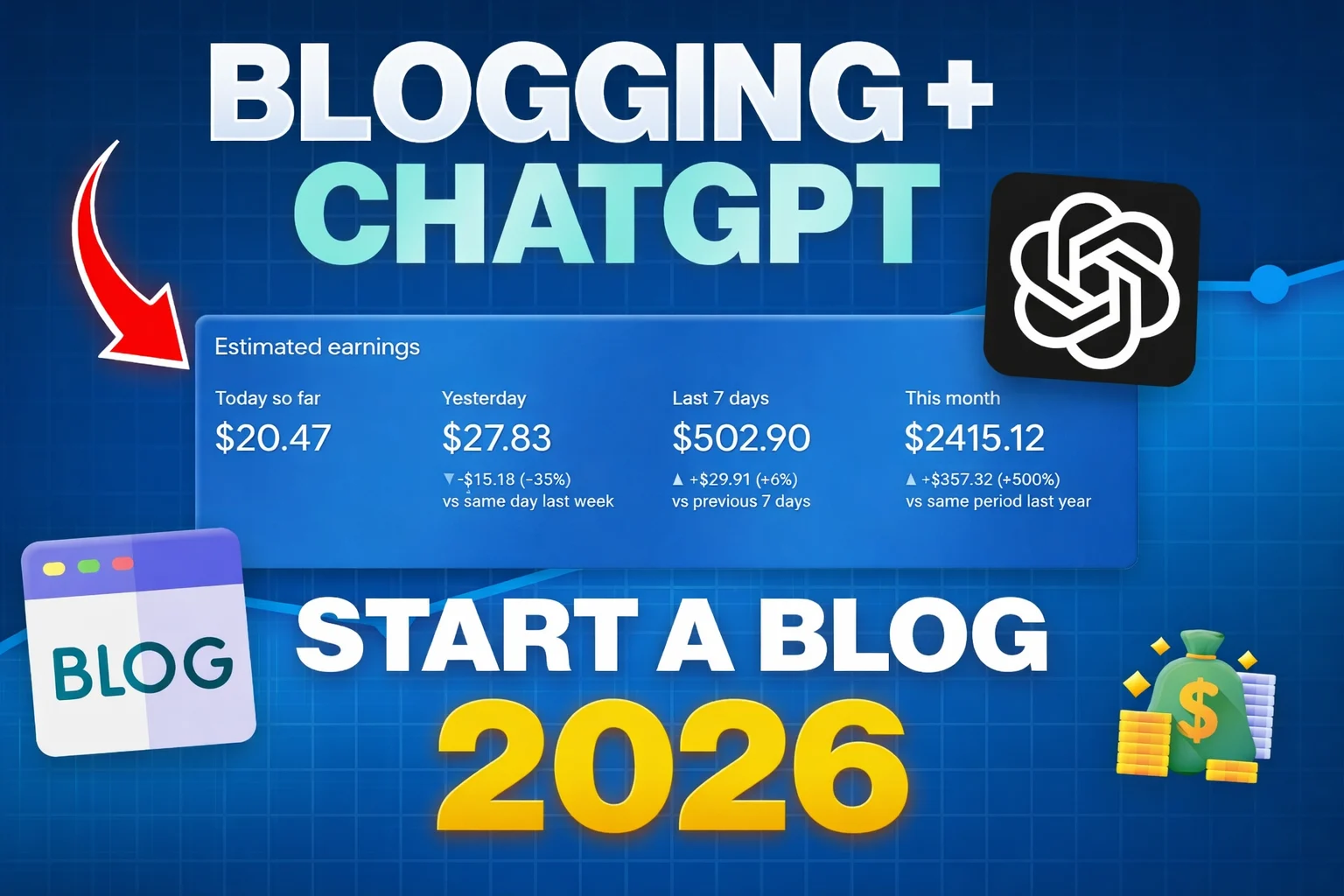Blogging in 2026 showing digital publishing strategy, SEO tools, and content creation workflow