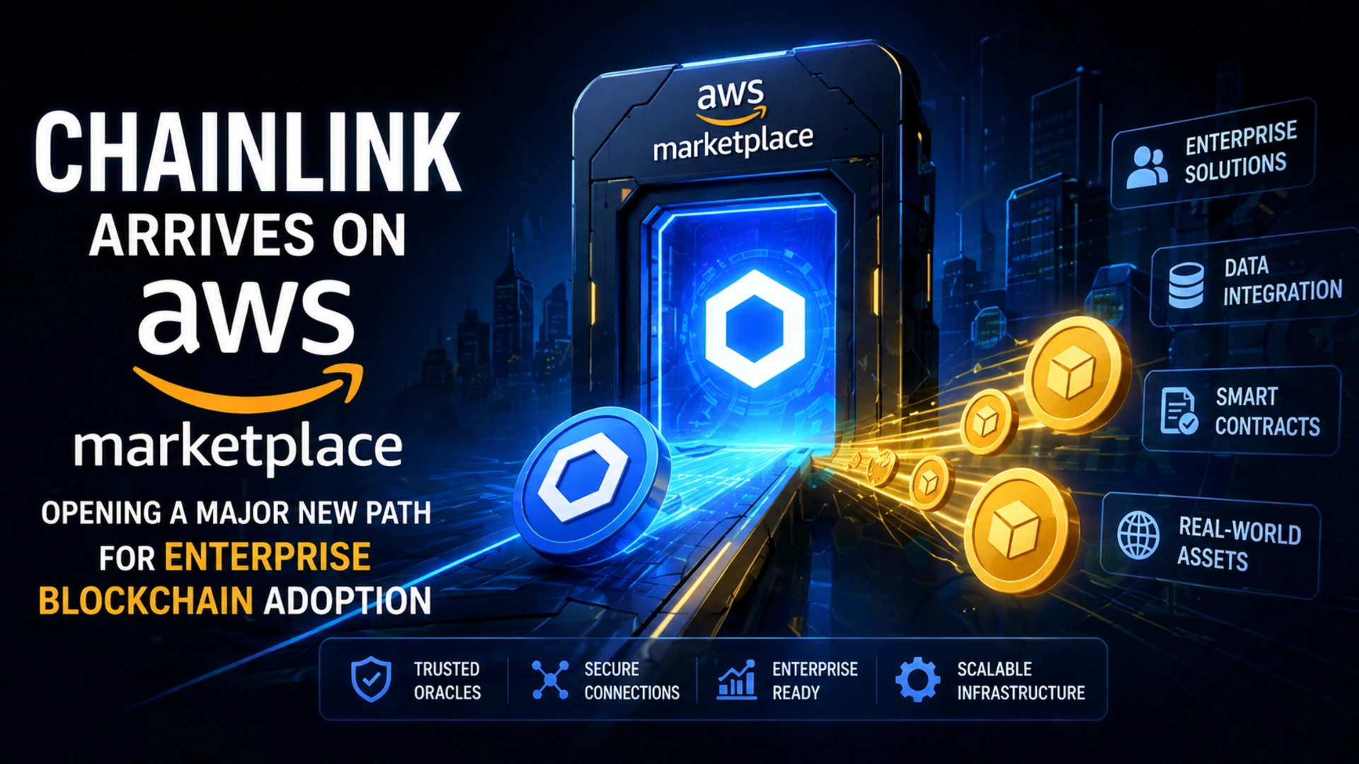 Chainlink launches on AWS Marketplace to help enterprises access blockchain data tools for tokenization, smart contracts, and secure digital asset infrastructure