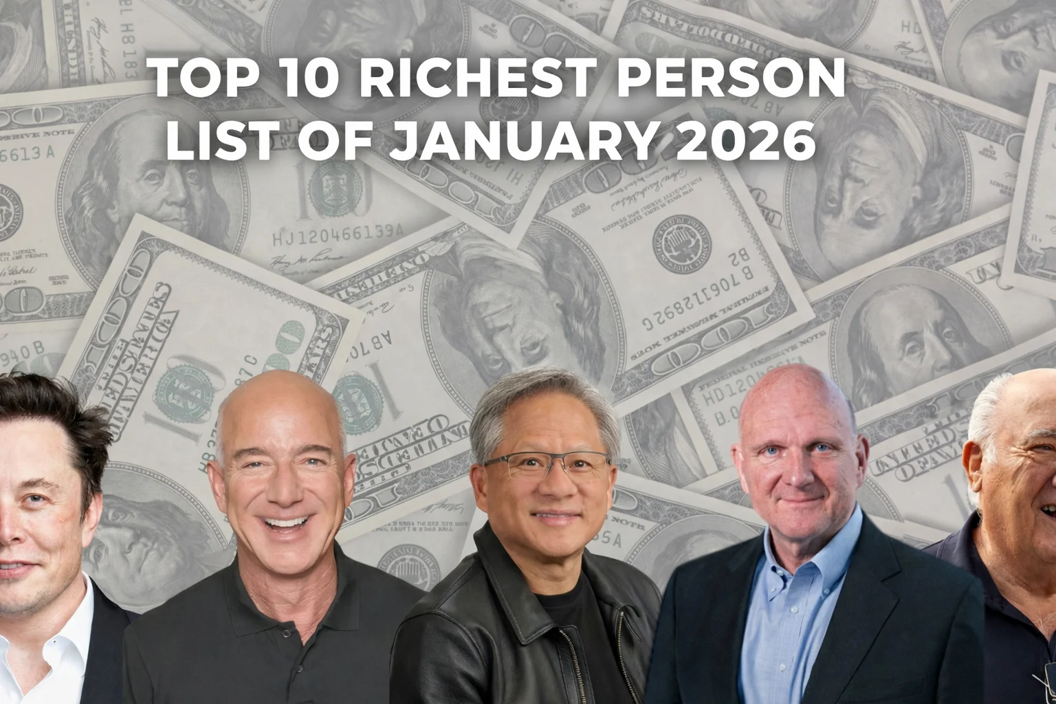 Elon Musk at the top of the global wealth hierarchy in January 2026 as market volatility reshapes billionaire fortunes