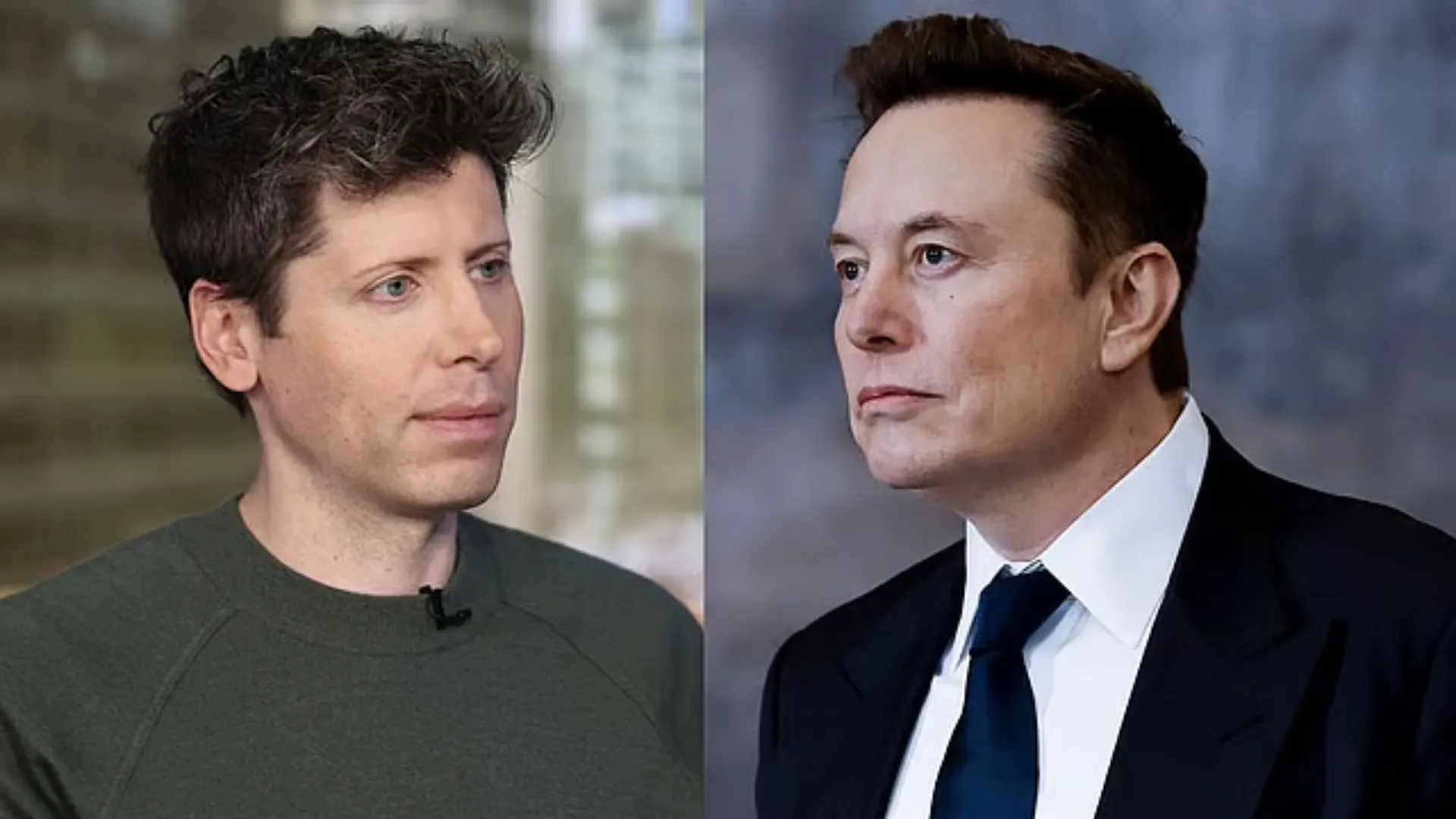 Elon Musk and Sam Altman during major OpenAI court battle over $134 billion lawsuit, nonprofit mission dispute and future of artificial intelligence