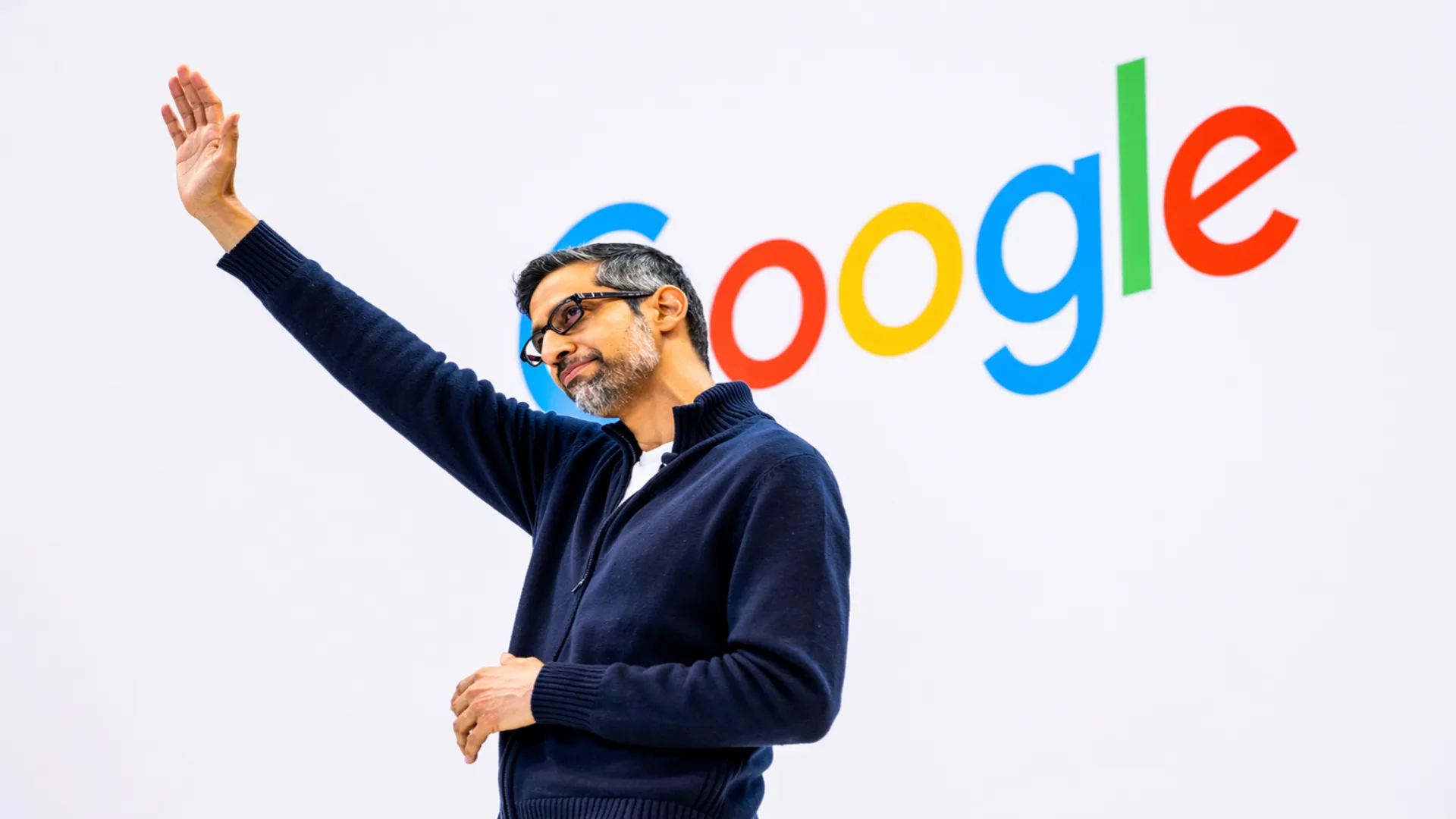 Google CEO Sundar Pichai speaking about AI generating 75 percent of new code at Google during Cloud Next 2026 in Las Vegas