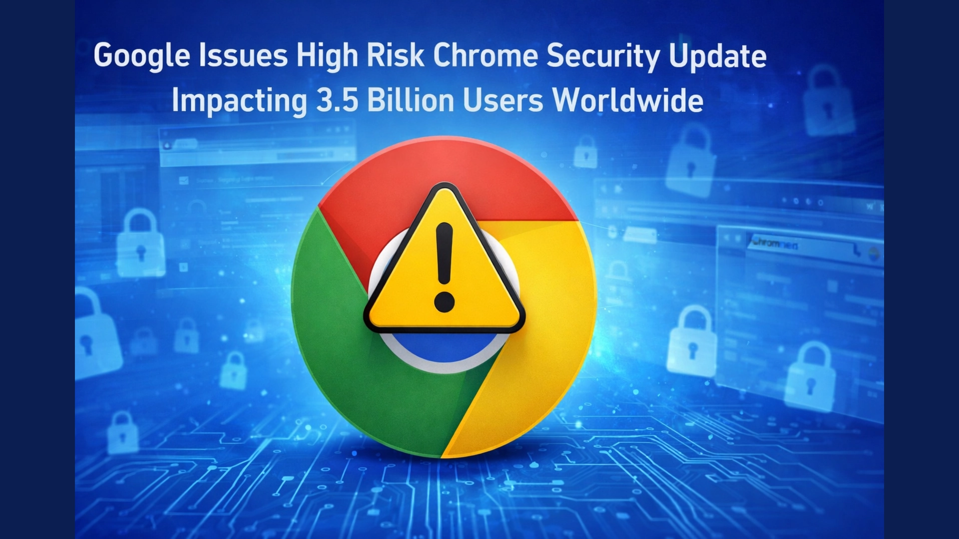 Google Issues High Risk Chrome Security Update Impacting 3.5 Billion Users Worldwide