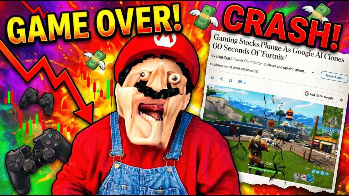 Google Project Genie artificial intelligence reveal sparks sell off in Asian gaming stocks including Nintendo Tencent and Take Two
