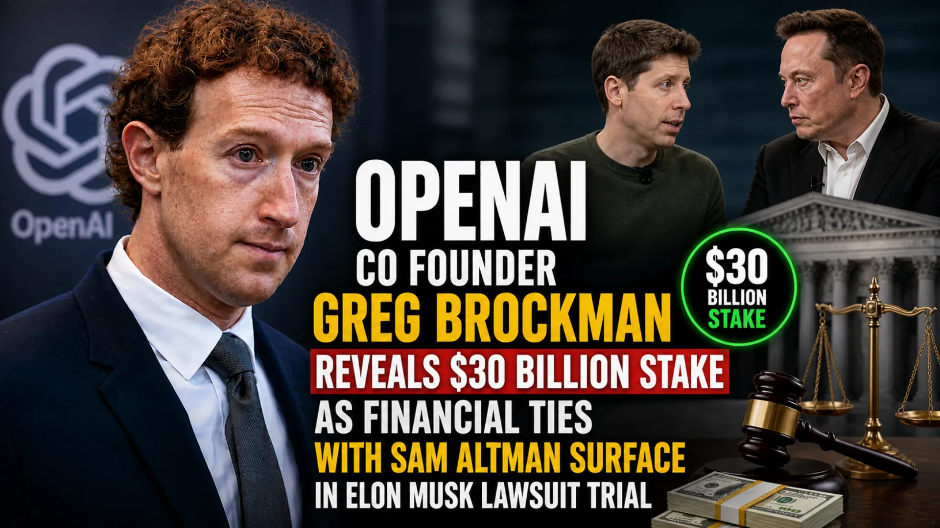 Greg Brockman testifies in California court revealing his OpenAI stake value and financial ties to CEO Sam Altman during Elon Musk lawsuit proceedings