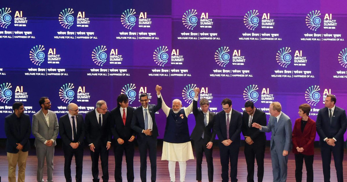 India joins the US-led Pax Silica alliance at the India AI Impact Summit 2026 in New Delhi as Sundar Pichai highlights US-India partnership for secure AI, semiconductor supply chains, and responsible global AI governance at Bharat Mandapam.