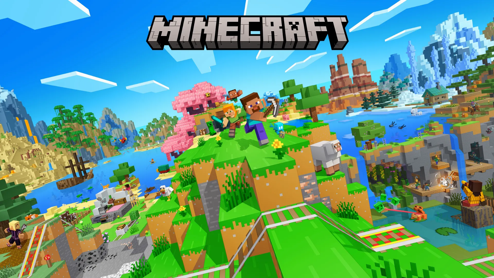 Minecraft Bedrock beta preview gameplay showing new Chaos Cubed features including Sulfur Cubes and Geysers in an experimental test environment