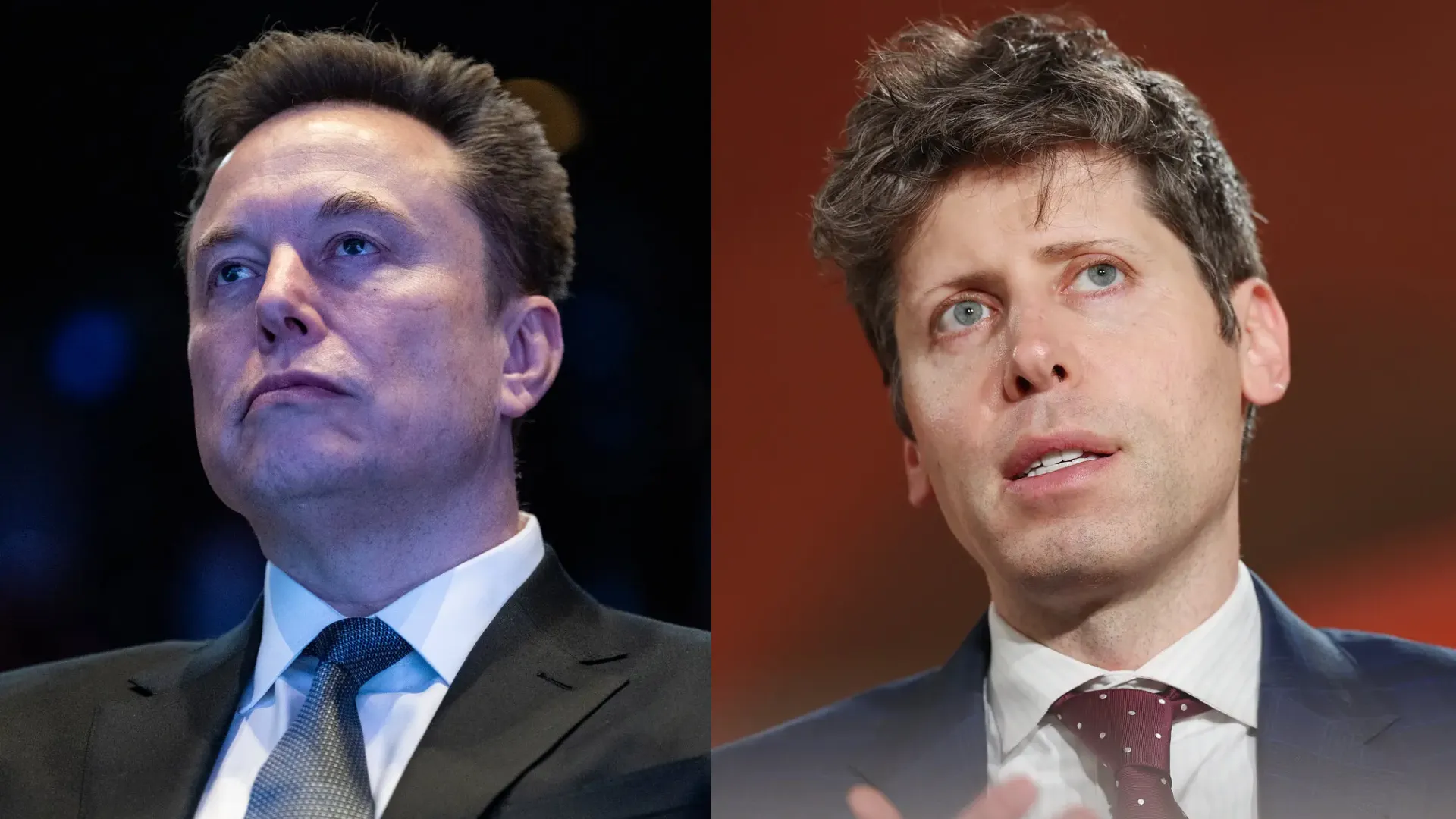 Elon Musk and Sam Altman during OpenAI courtroom trial over nonprofit mission, damages claims and future of artificial intelligence