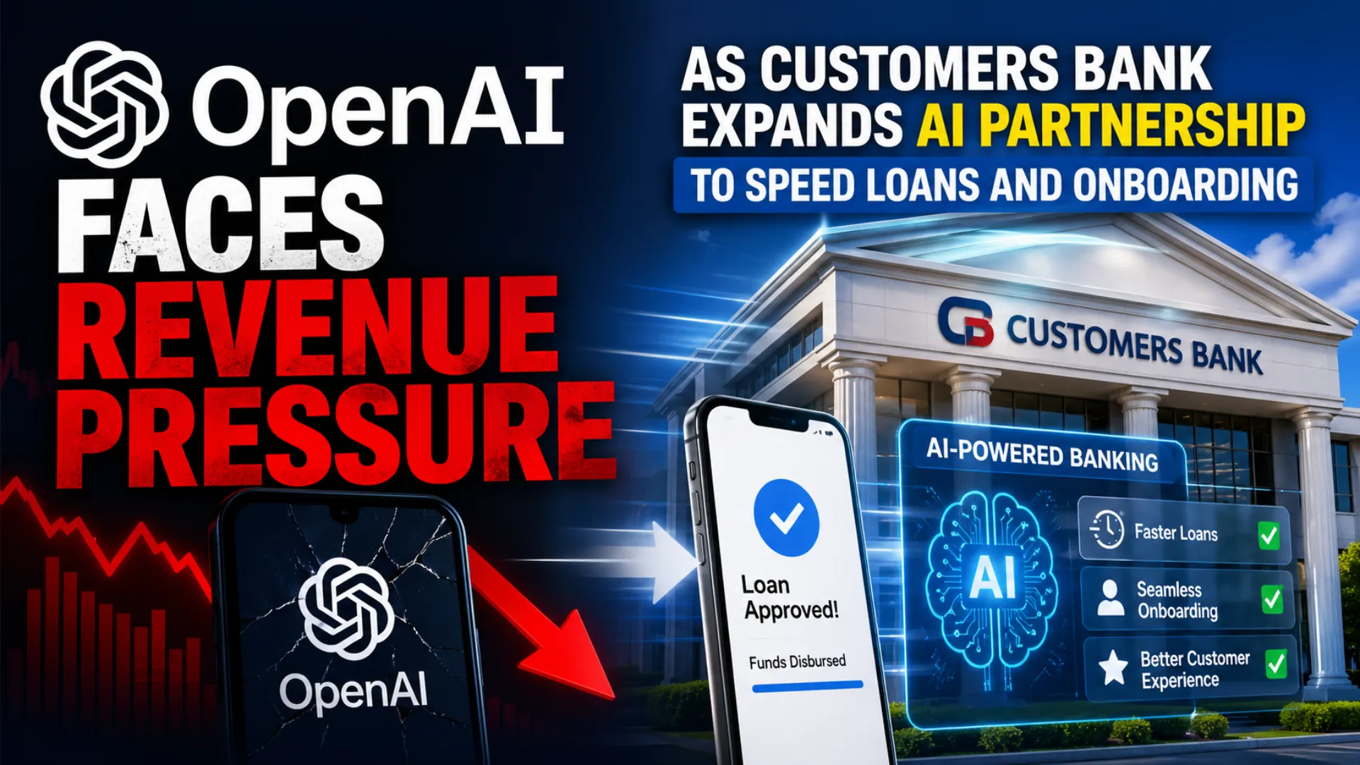 OpenAI faces revenue pressure as Customers Bank announces AI partnership to automate lending onboarding and banking operations