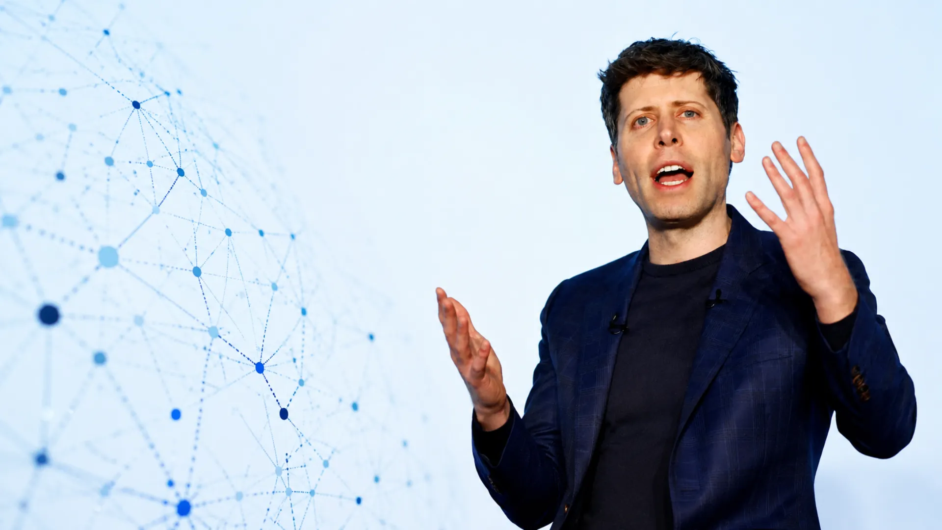 OpenAI CEO Sam Altman speaking virtually at Commonwealth Bank of Australia conference in Sydney addressing concerns about AI driven job losses and white collar employment impact.