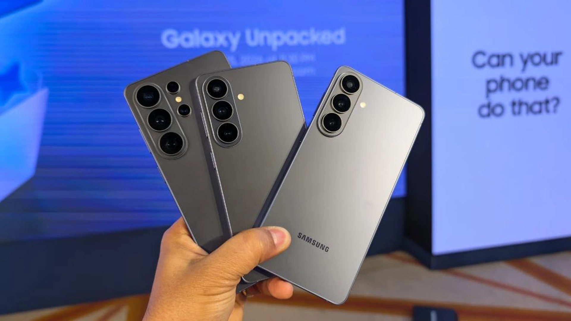 Samsung Galaxy phones displaying One UI 8.5 update with Galaxy AI features including Bixby, Photo Assist, Call Screening and Audio Eraser on screen