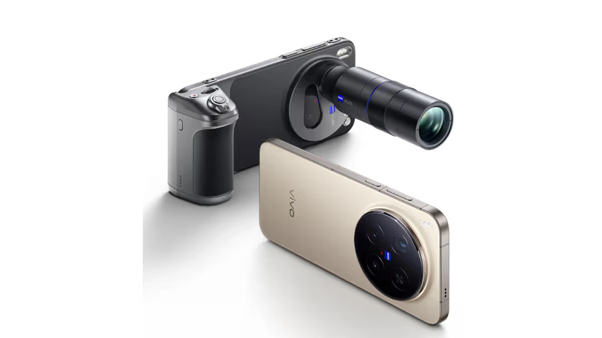 vivo X300 Ultra global smartphone with optional 400mm telephoto lens featuring 17x optical zoom and flagship quad camera setup