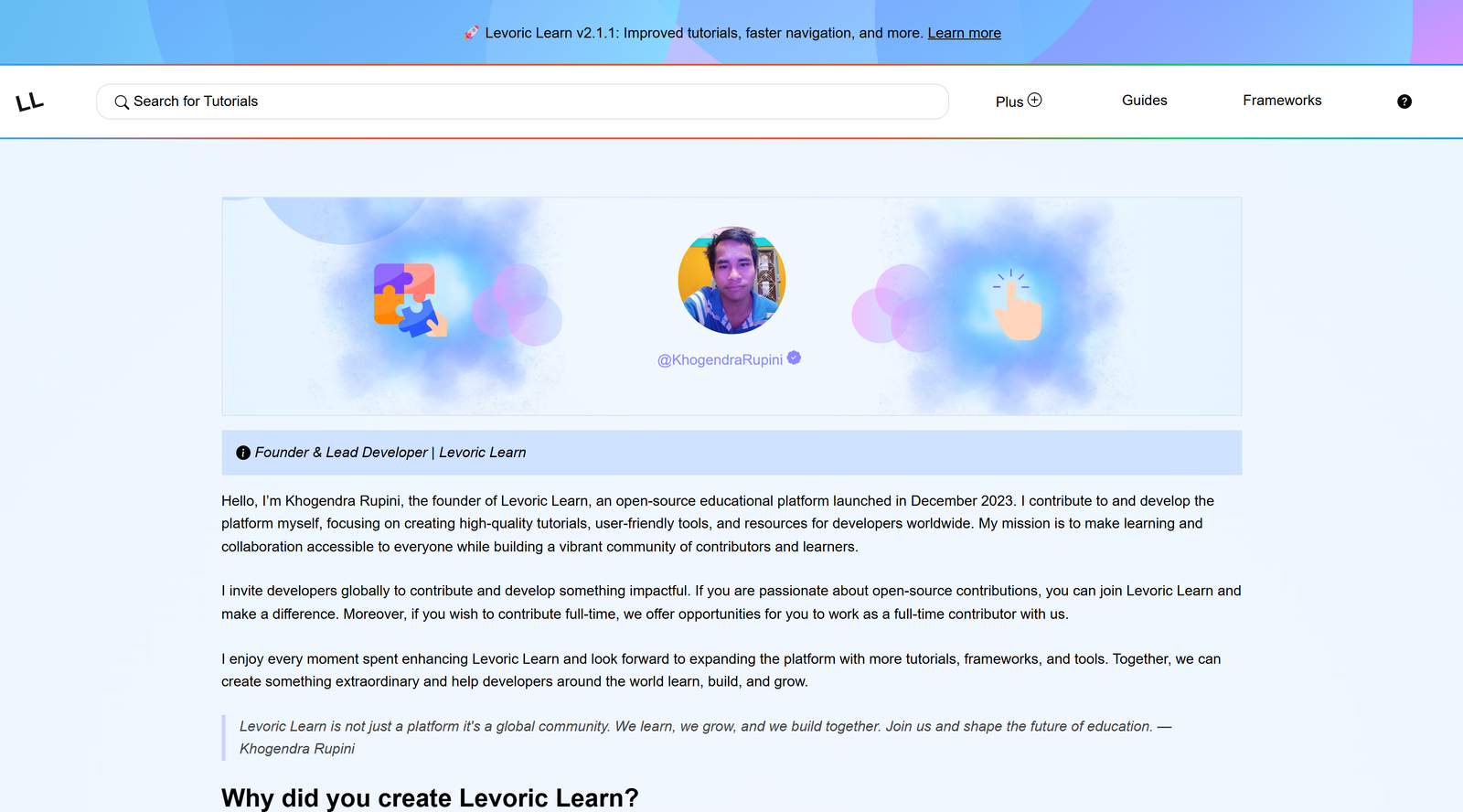 Levoric Learn contributor highlights