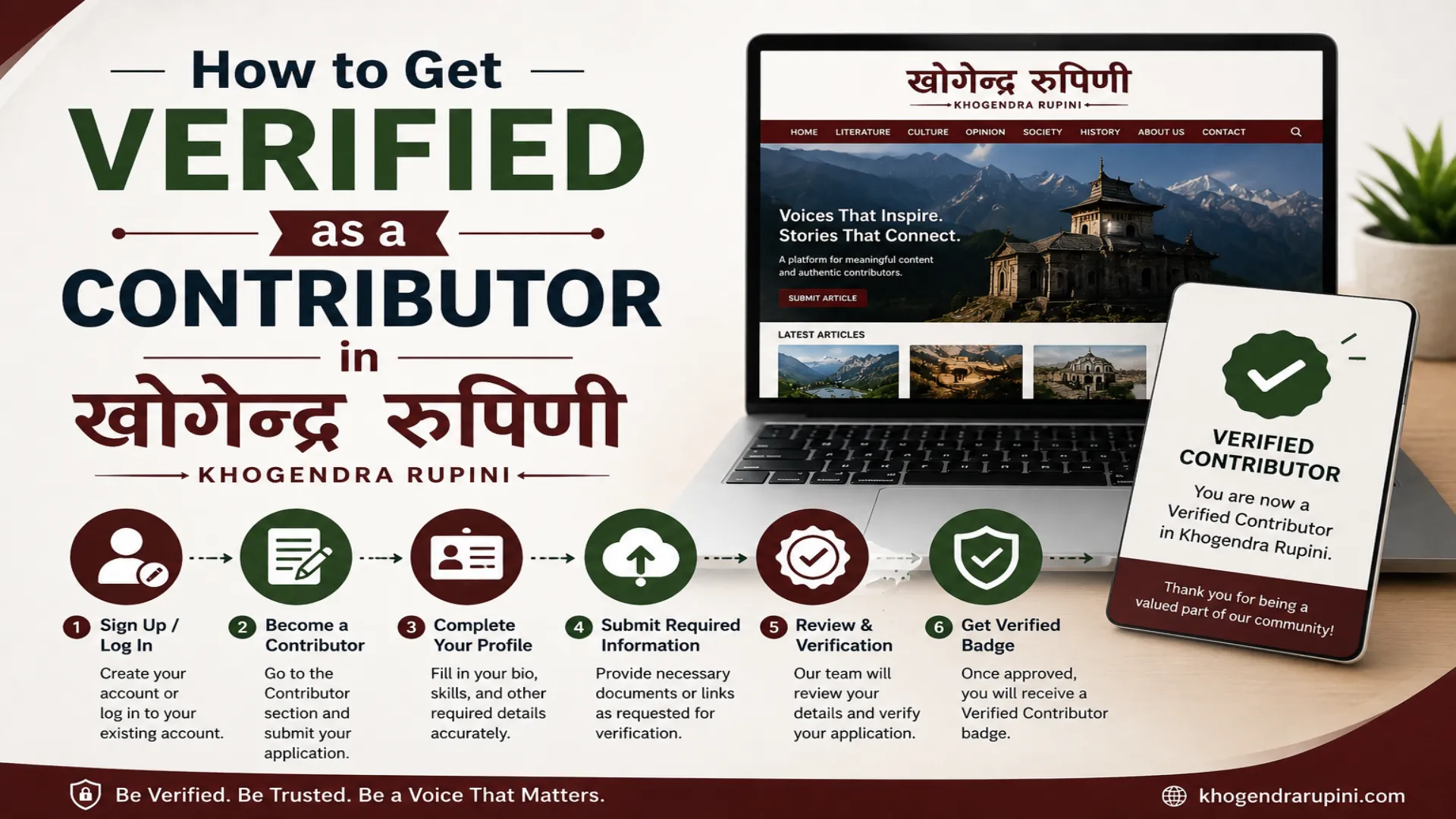 How to Get Verified as a Contributor in Khogendra Rupini