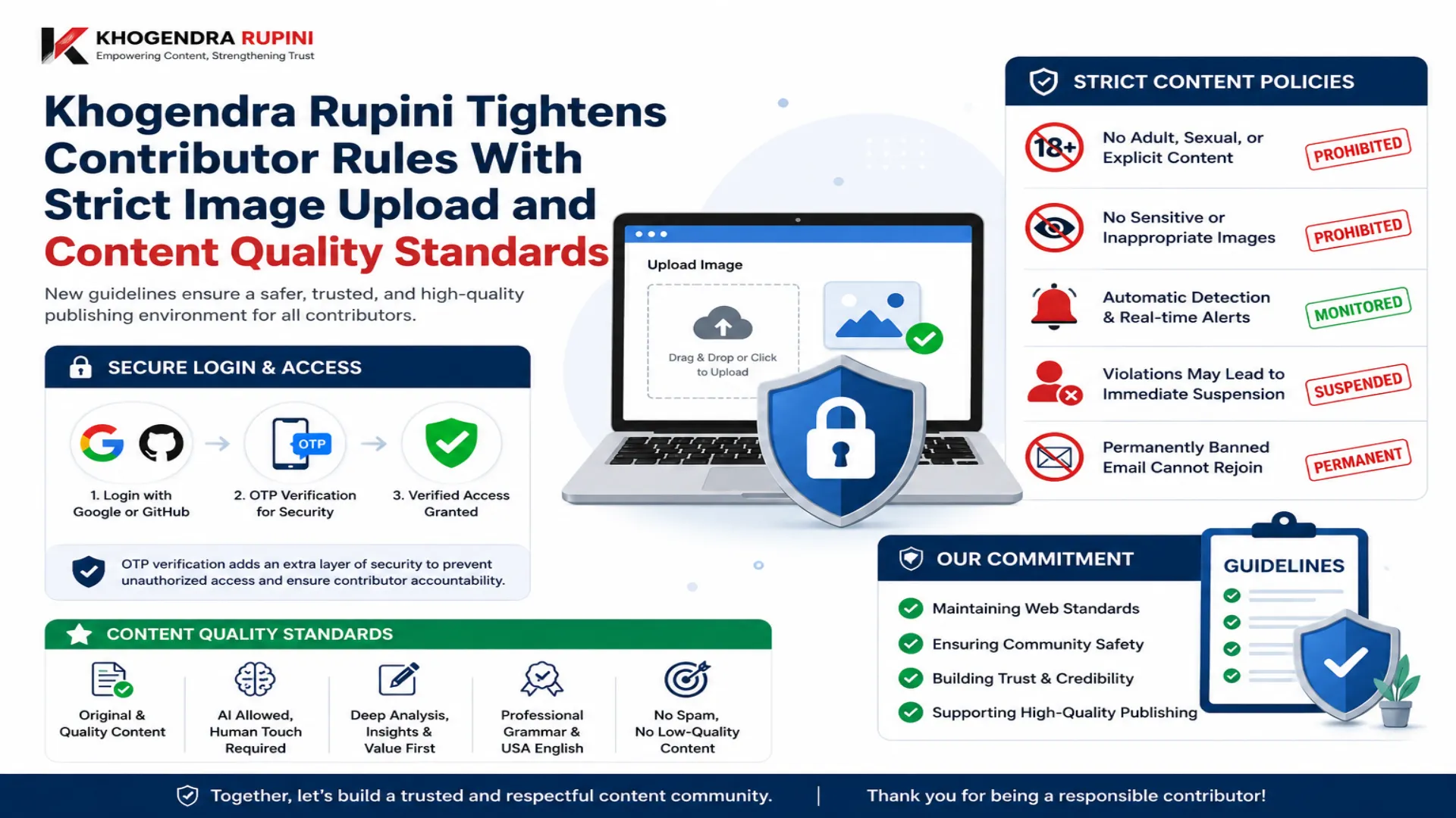 Khogendra Rupini Tightens Contributor Rules With Strict Image Upload and Content Quality Standards